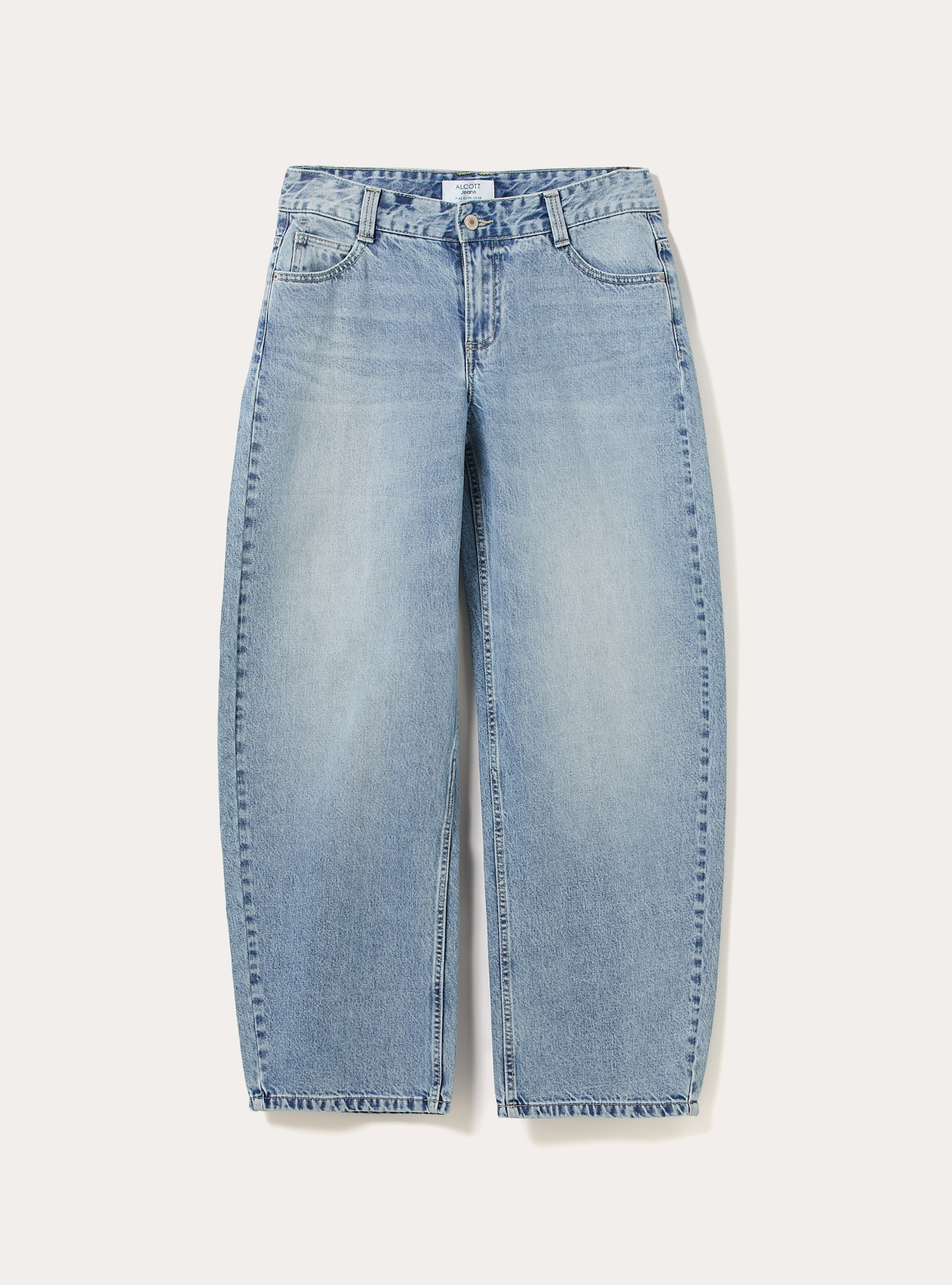 Baggy Barrel Jeans, D006 AZURE