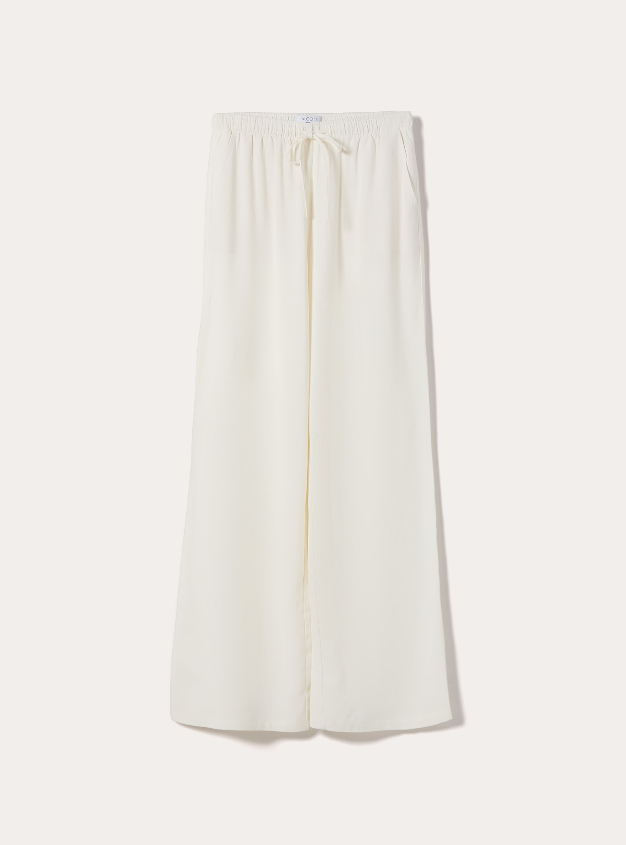 Linen-blend palazzo pants, WH2 WHITE