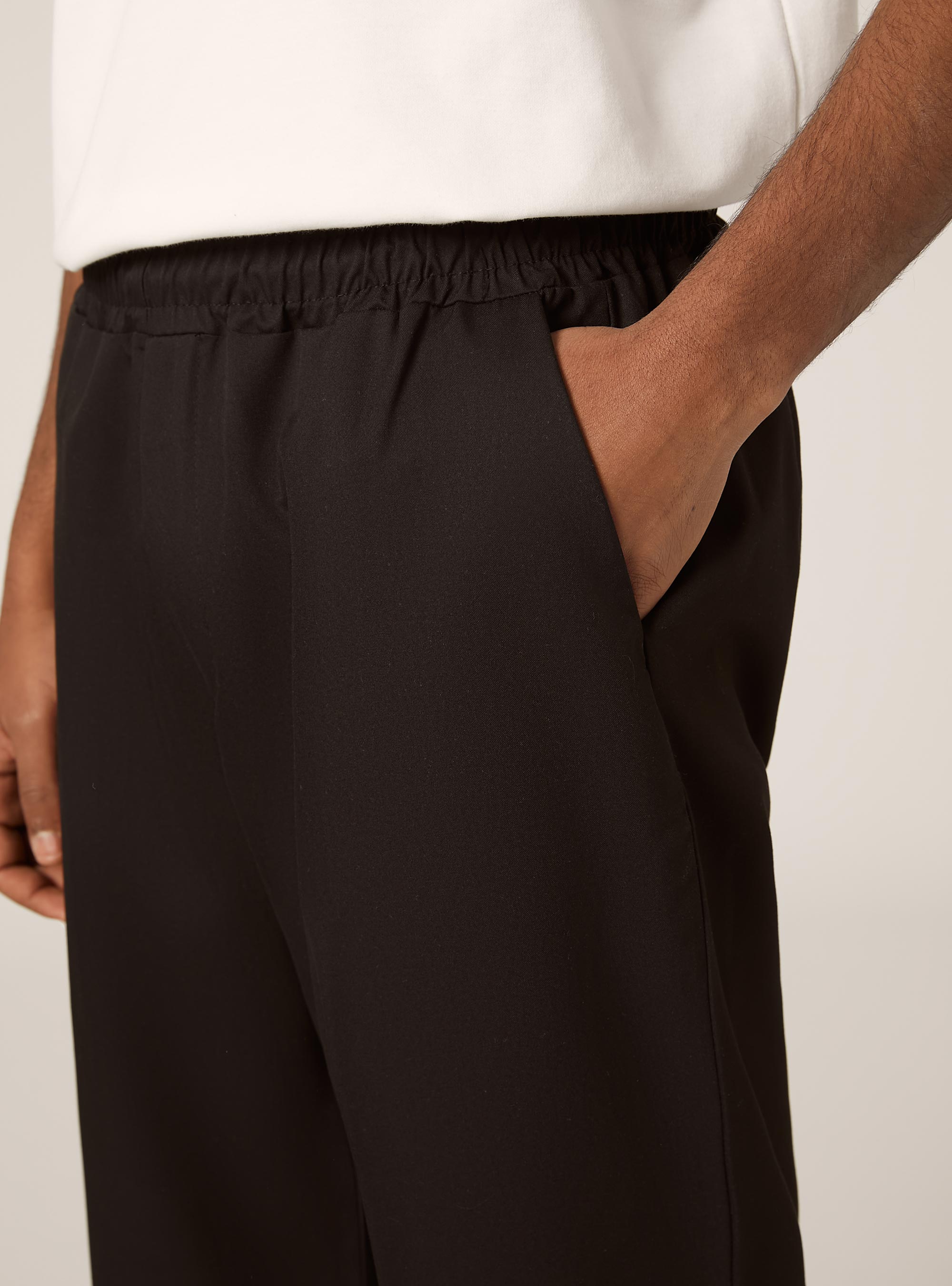 Pantalon ample et souple, BK1 BLACK