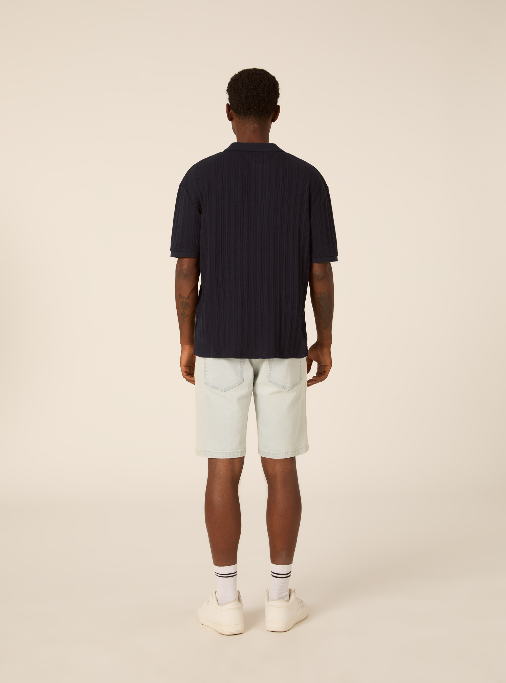 Regular Fit Structured Jersey Polo Shirt, NA1 NAVY DARK
