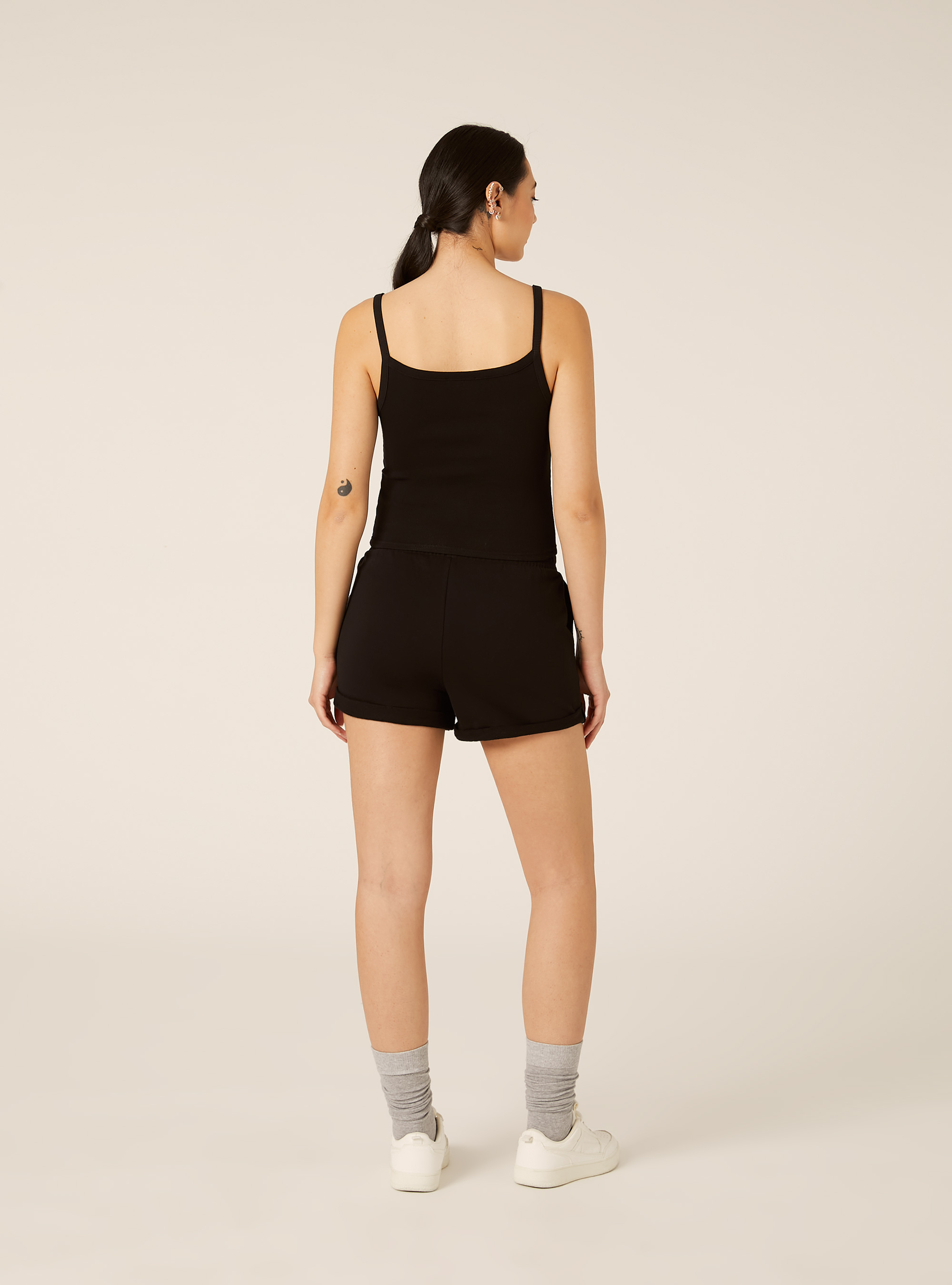 Debardeur Crop Cotele Basic, BK1 BLACK