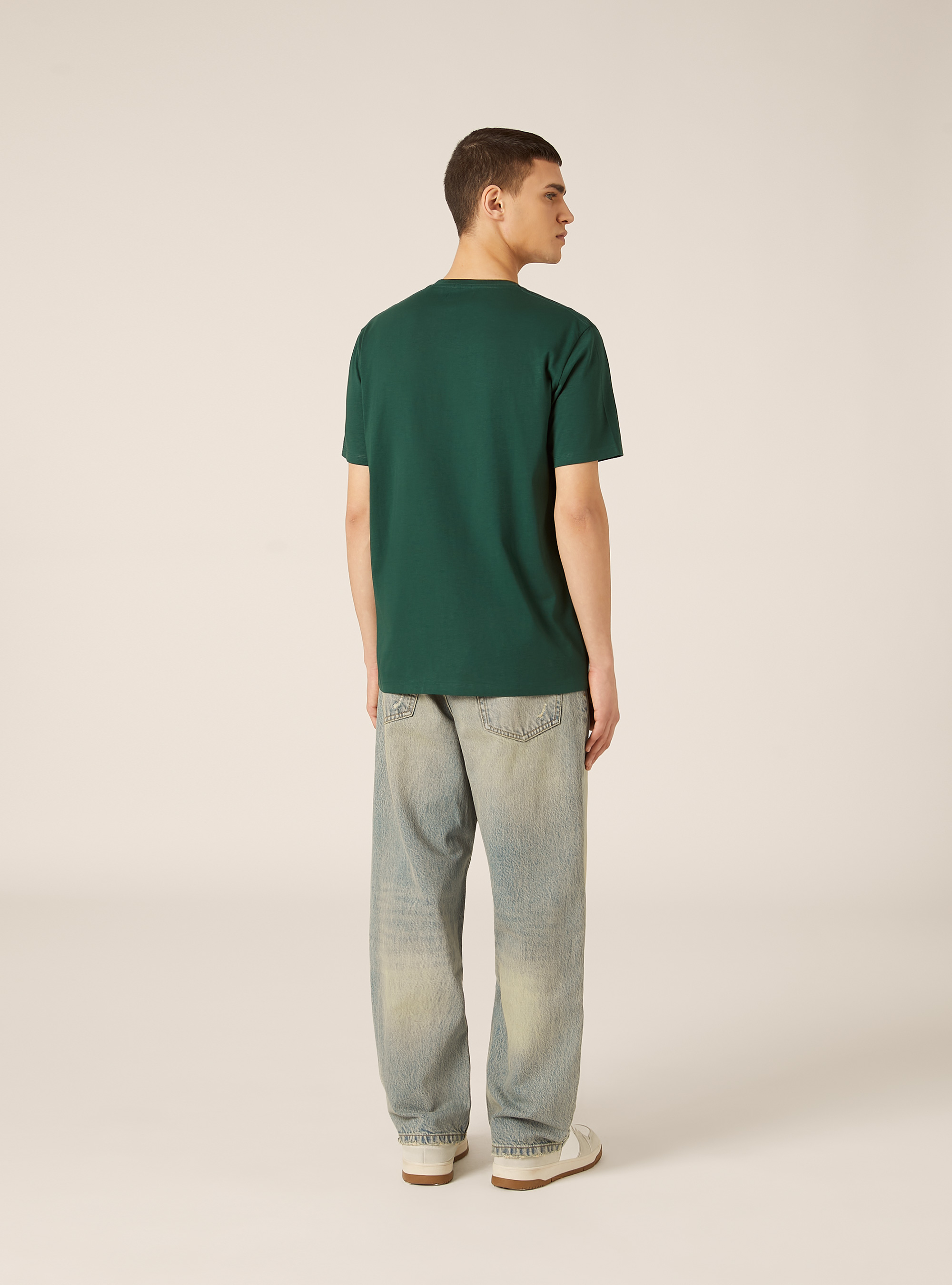Basic Cotton T-Shirt, GN1 GREEN DARK