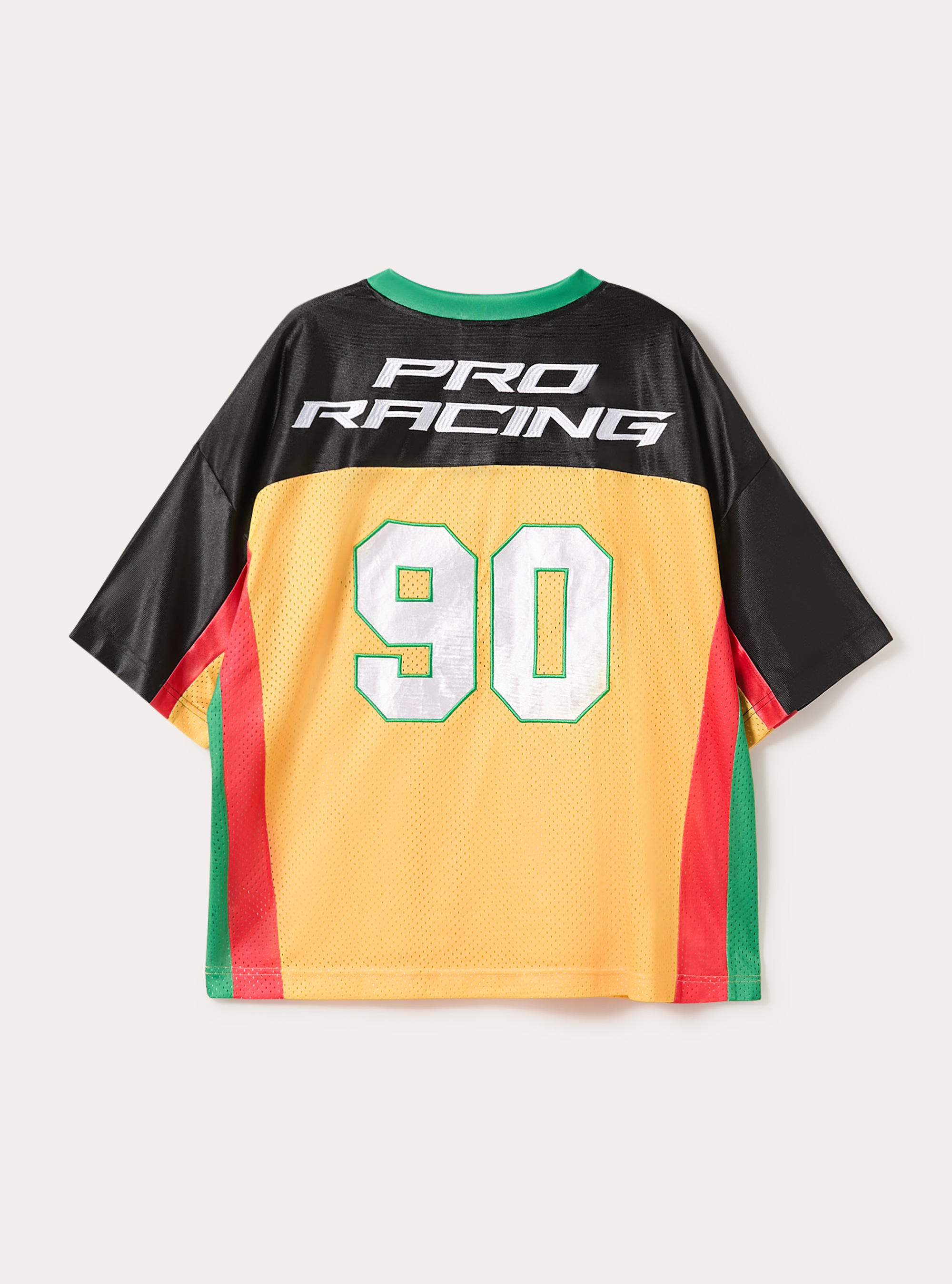 Camiseta de f&uacute;tbol con parches, YE2 YELLOW MEDIUM