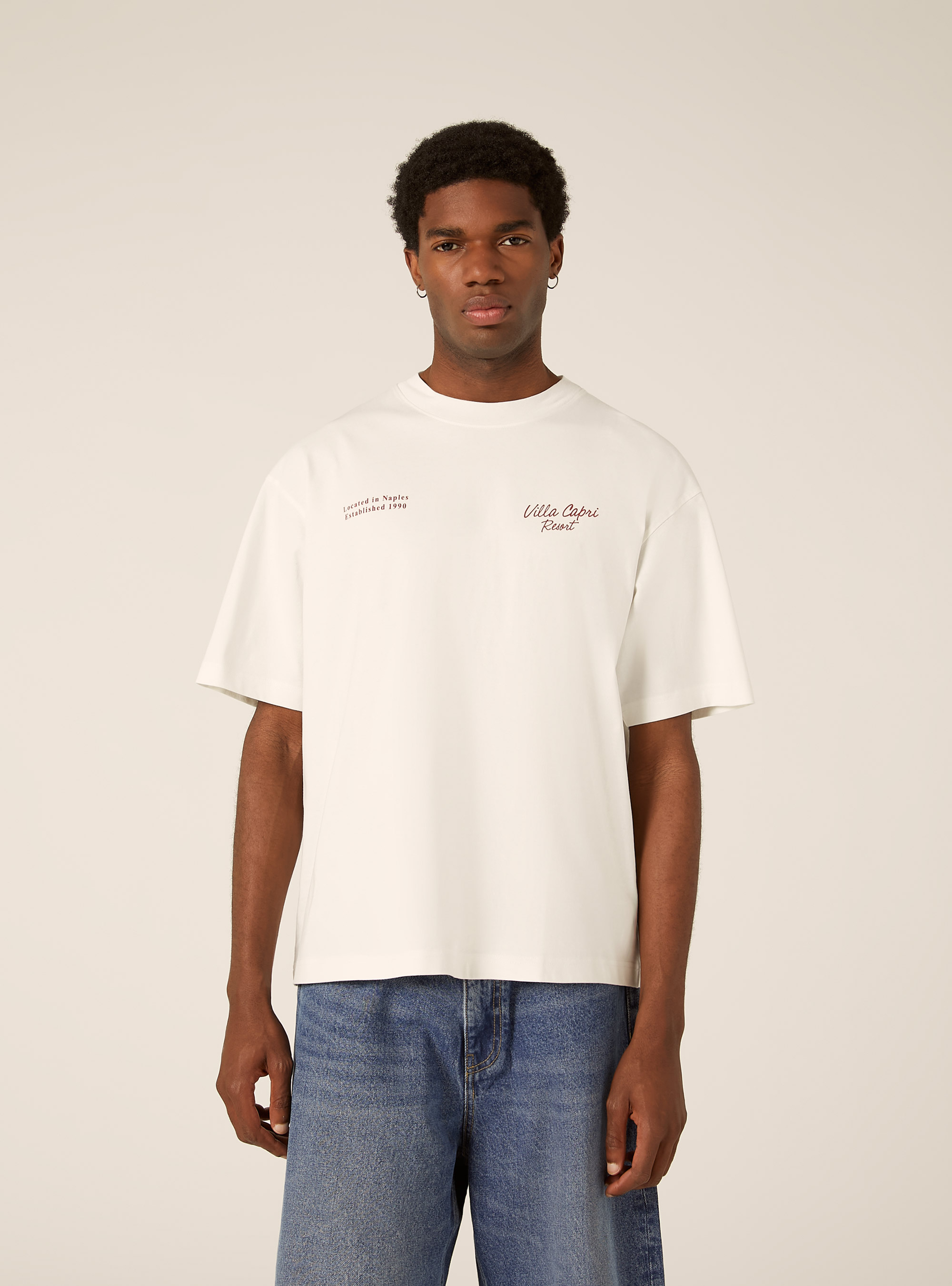 Boxy Fit T-Shirt Capri Amore Mio, WH2 WHITE
