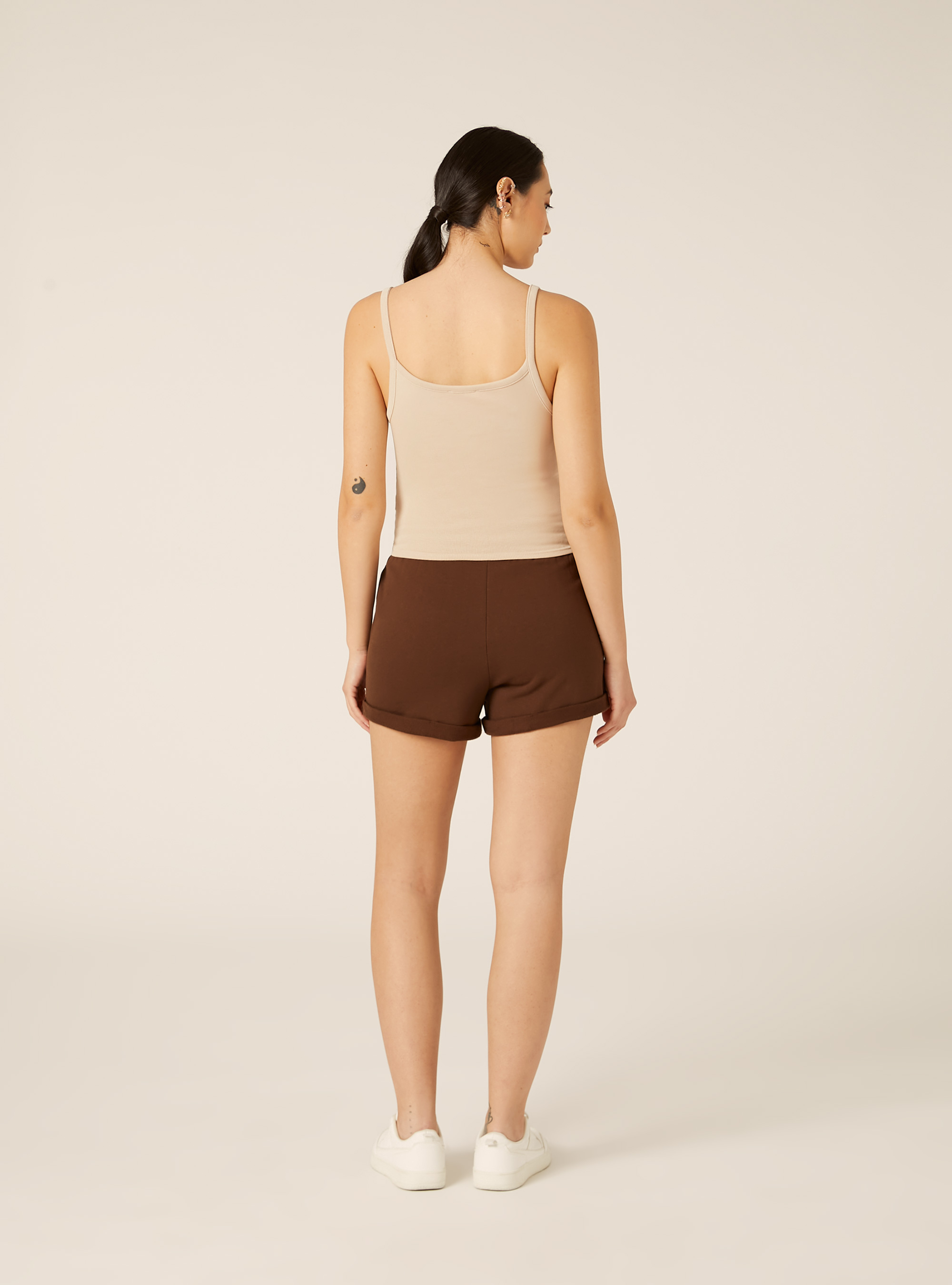 Debardeur Crop Cotele Basic, BG2 BEIGE MEDIUM