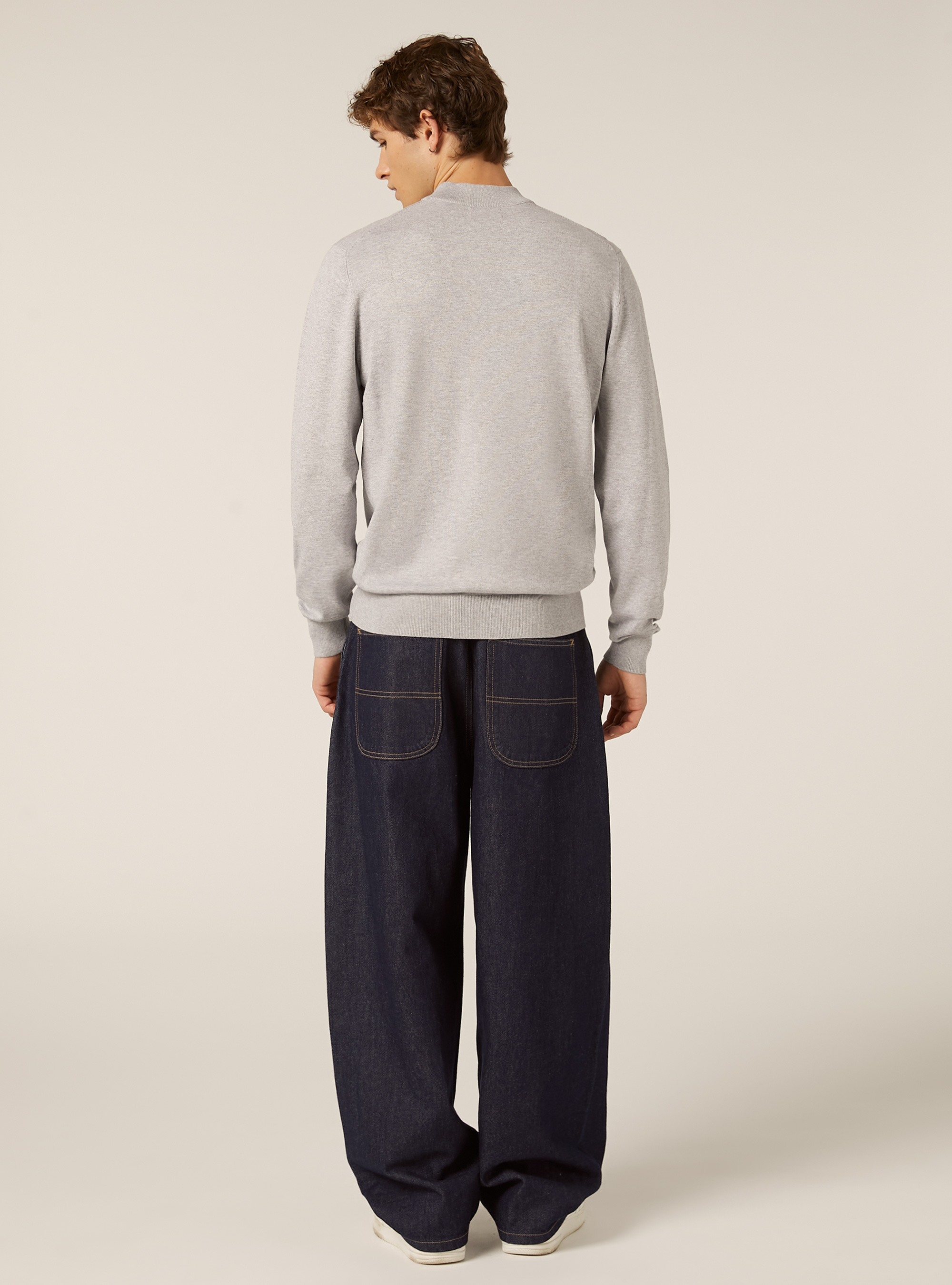 Pull &agrave; col demi-tour, MGY2 GREY MEL MEDIUM