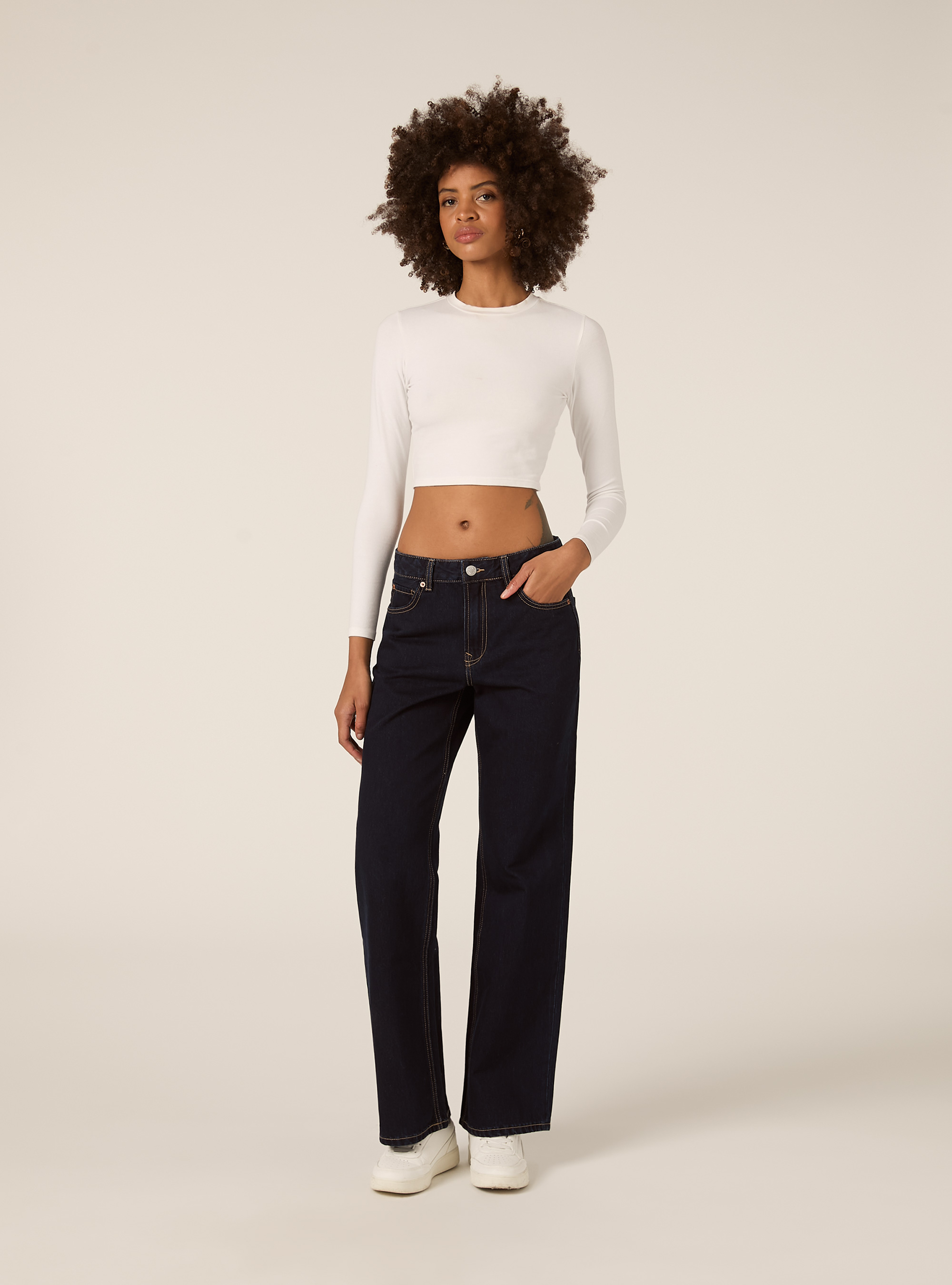 Jeans mit gerader Passform, D001 DEEP BLUE
