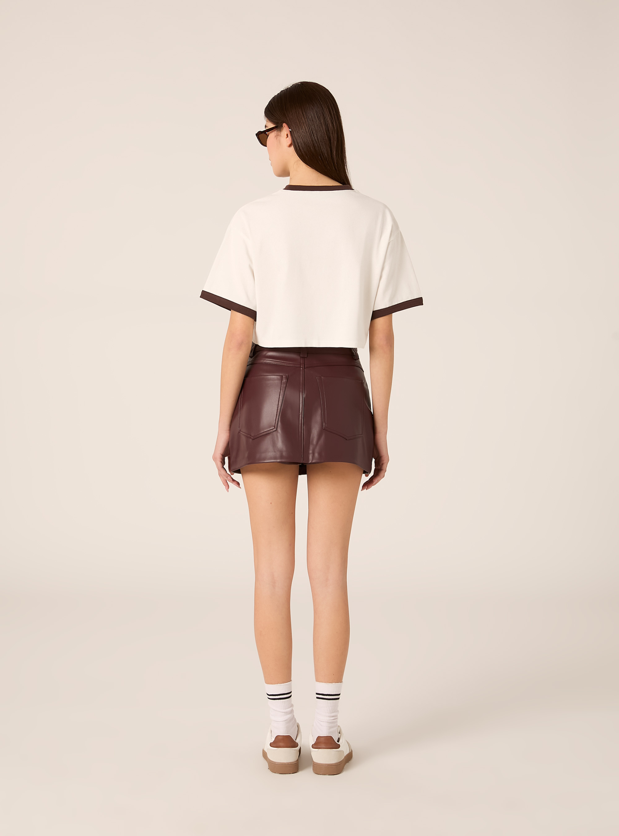 Camiseta corta con estampado, WH1 OFF WHITE