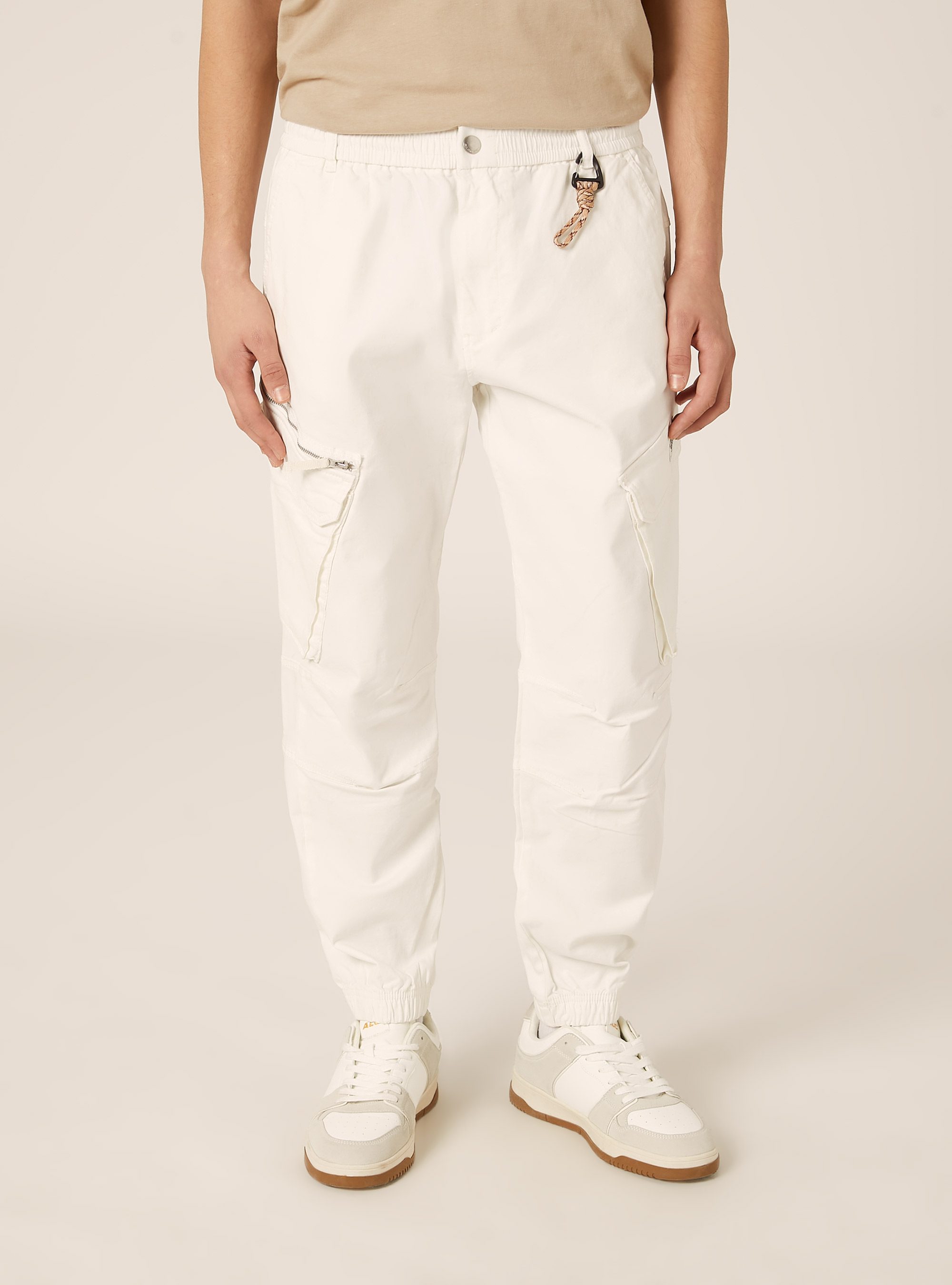 Twill cargo pants, WH1 OFF WHITE