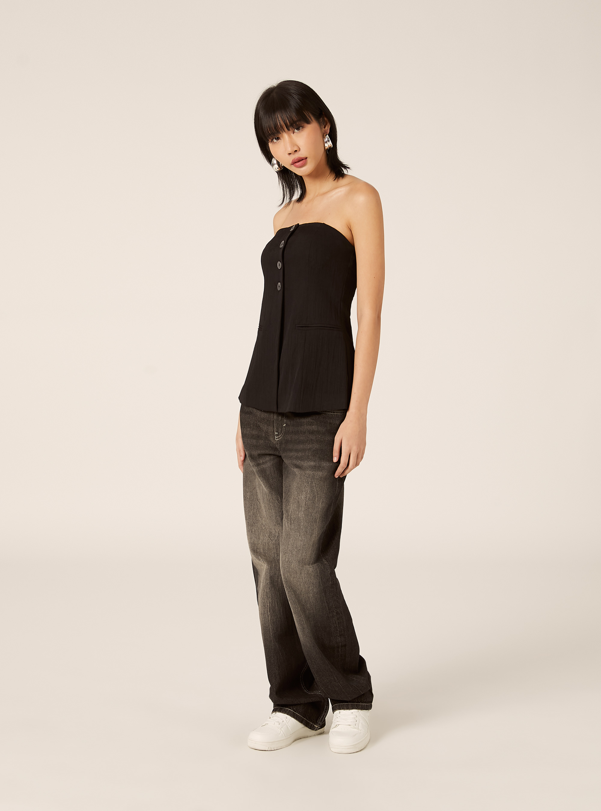 Strickweste mit Struktur, BK1 BLACK