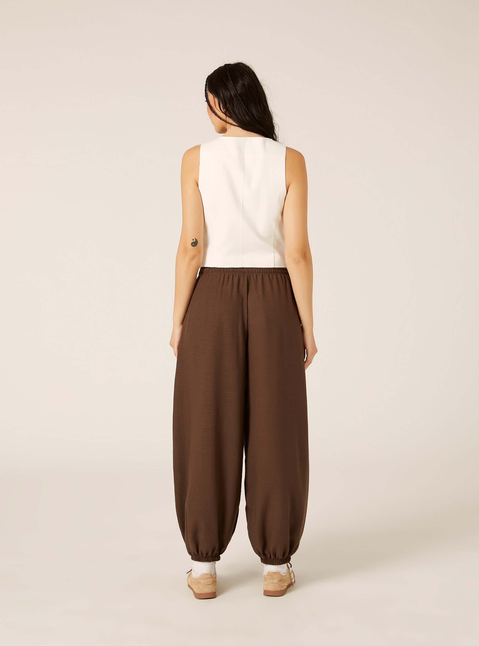 Chaleco en mezcla de lino, WH2 WHITE