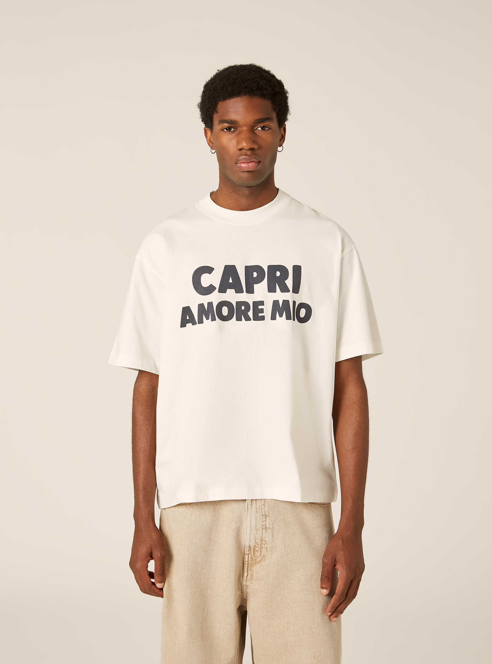 Camiseta Boxy Fit Capri Amore Mio, WH2 WHITE