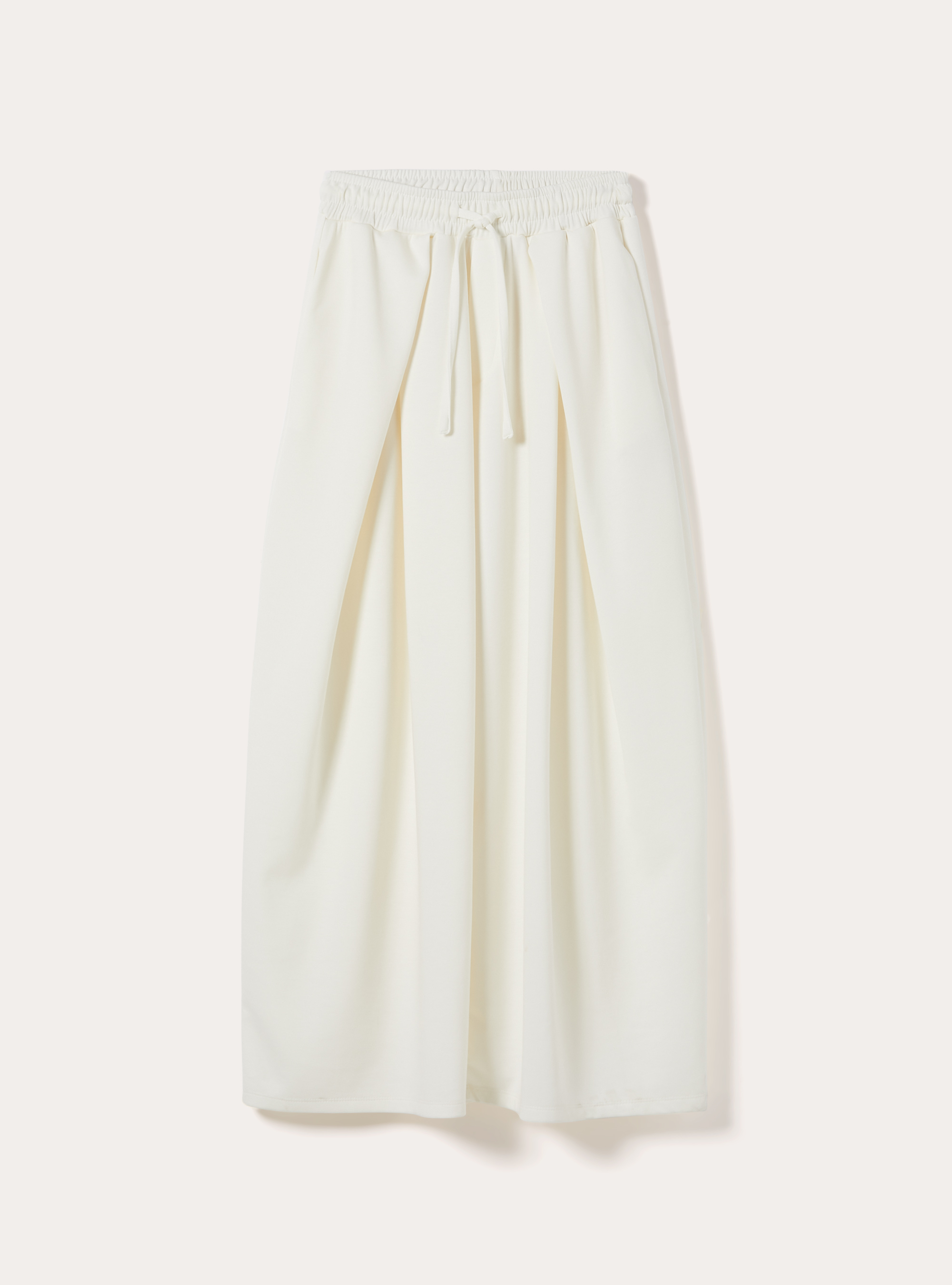 Pantal&oacute;n de scuba barrel fit con pinzas, WH1 OFF WHITE