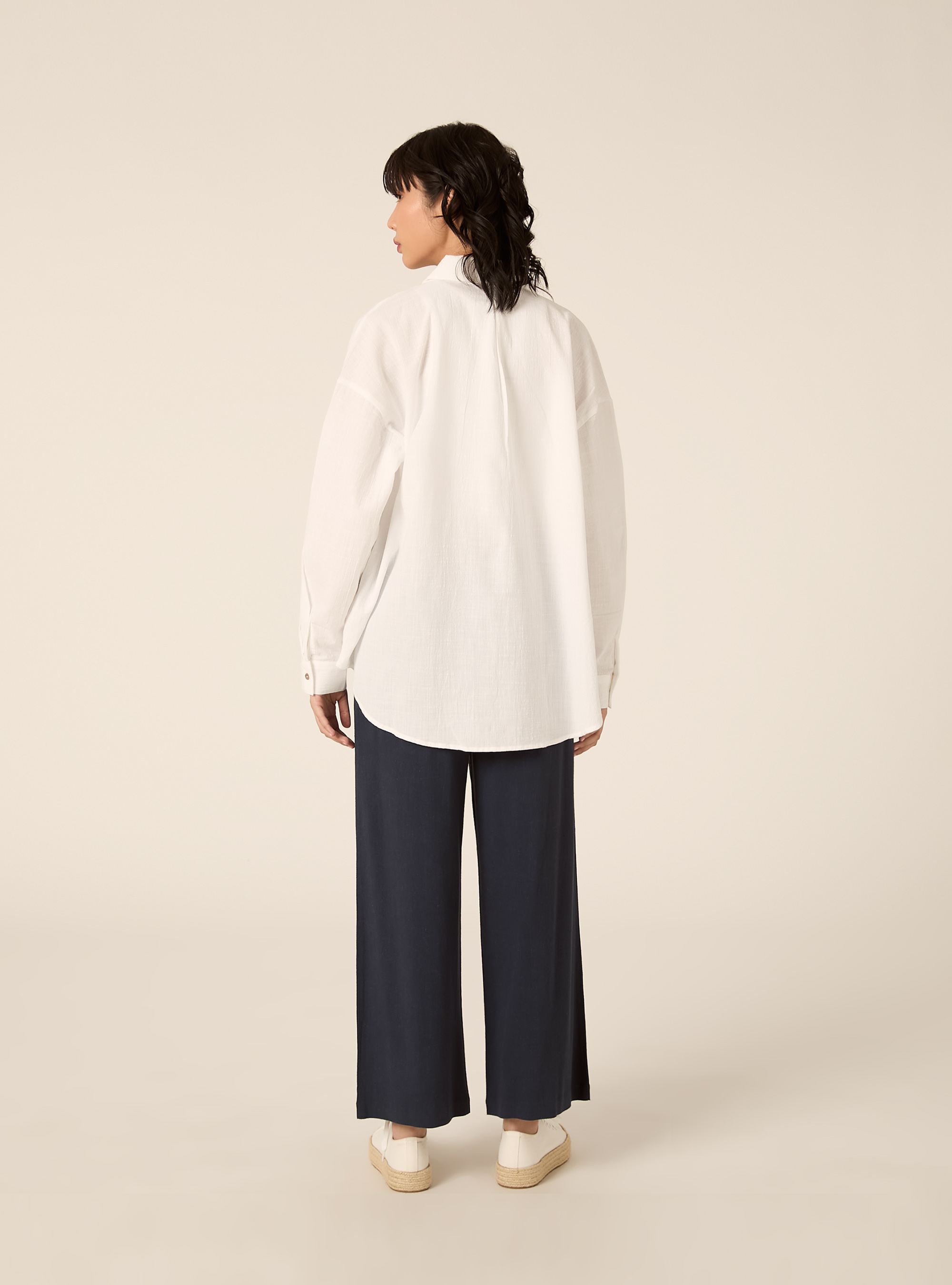 Oversize-Hemd mit Tasche, WH2 WHITE