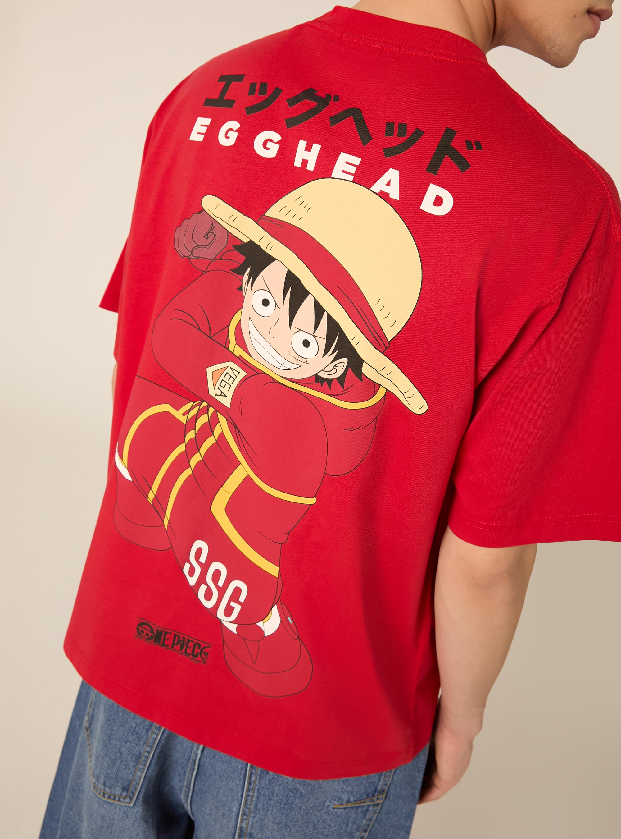 Camiseta de corte recto One Piece / Alcott, RD2 RED MEDIUM