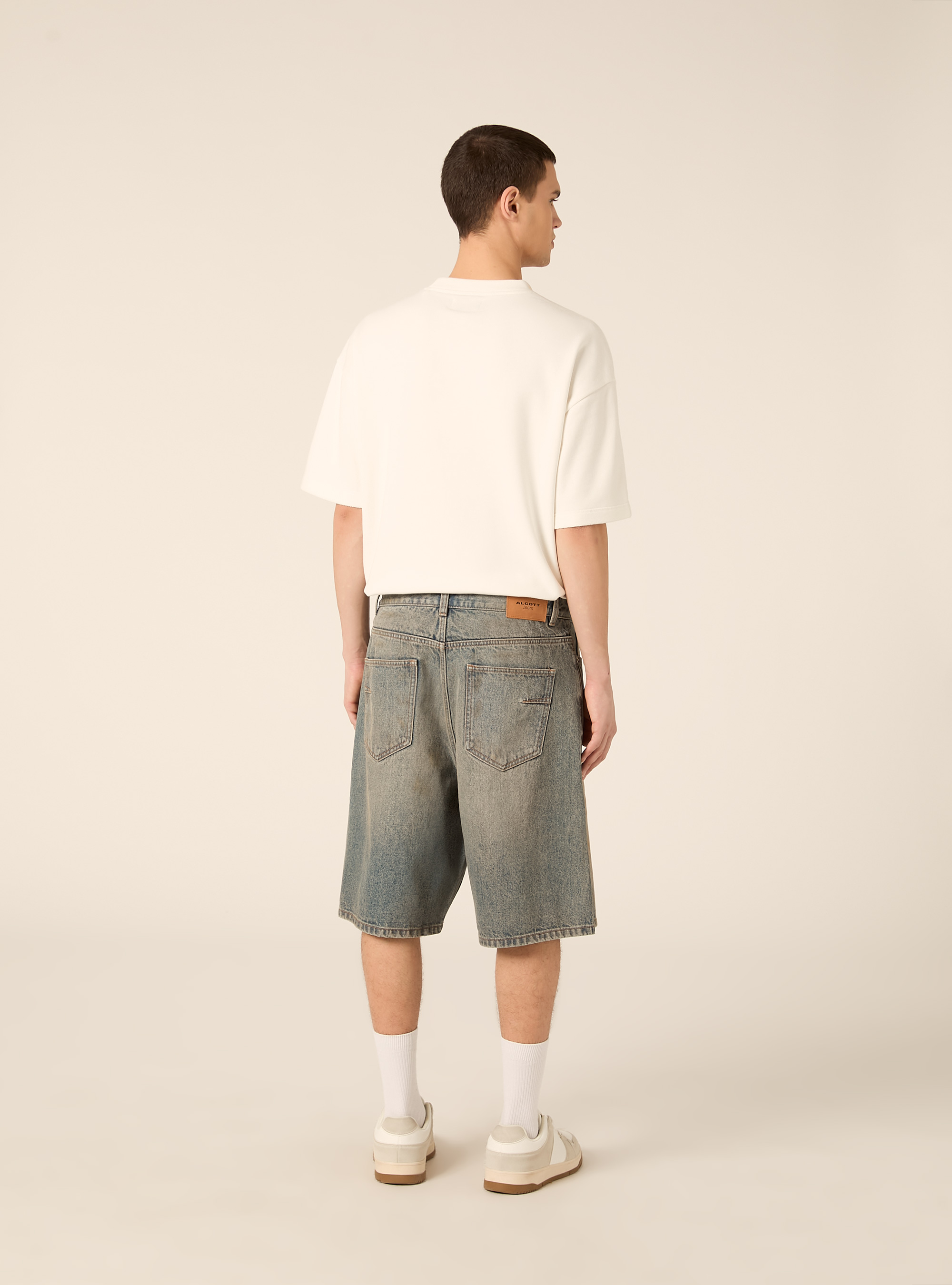 Bermuda ample en denim, D201 AZZURRE MED OVERDYE
